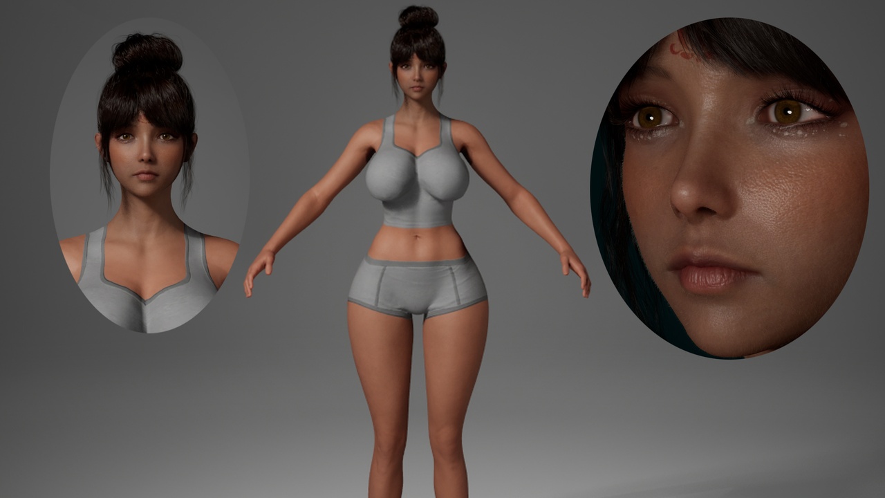 Media 1 for listing Editable MetaHuman female character - Ling'er.With hair, no clothing included.