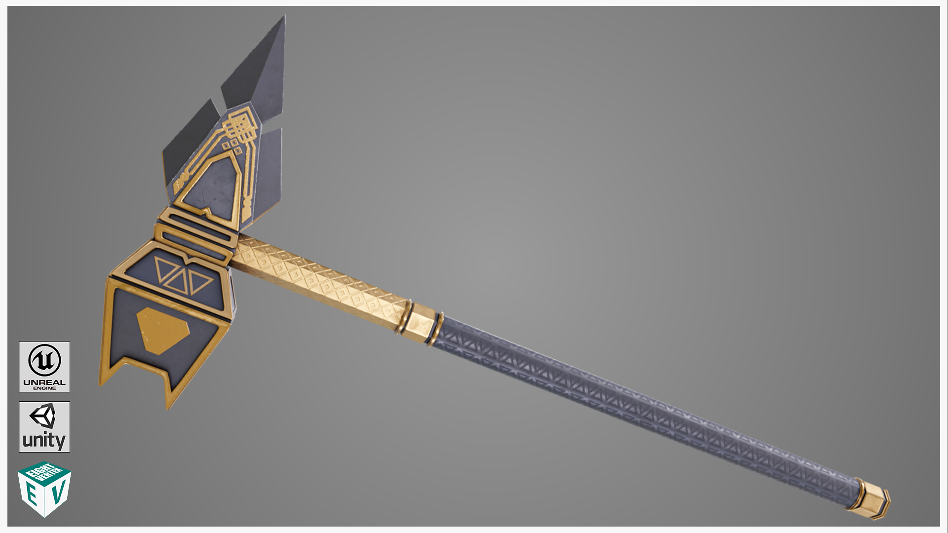 Battle Hammer 04 PBR Unity UE V-Ray Textures Included | Fab