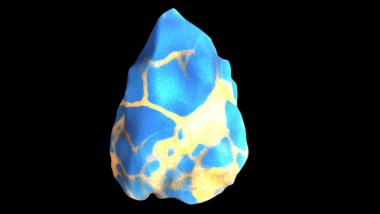 Media 1 for listing Blue Rock - Low Poly 3D Asset