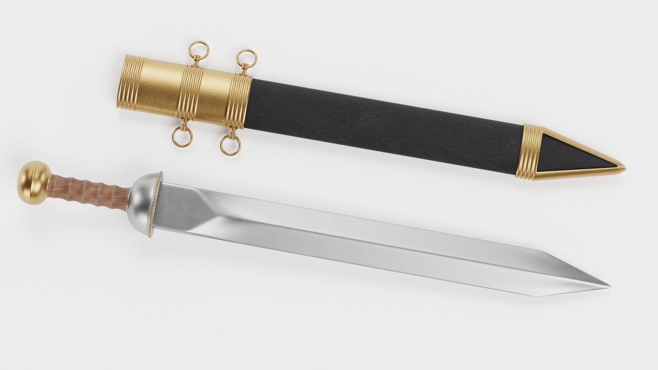 Gladius with Sheath - Roman Armor Equipment | Fab