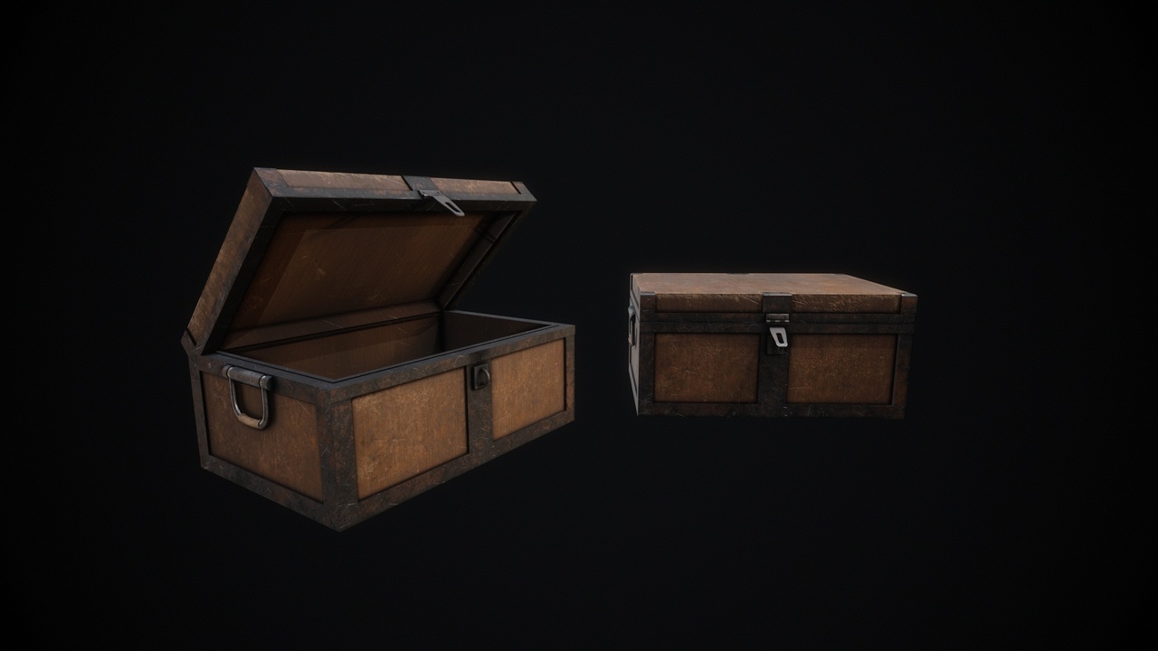 Media 1 for listing Animated Game-Ready Wooden Box