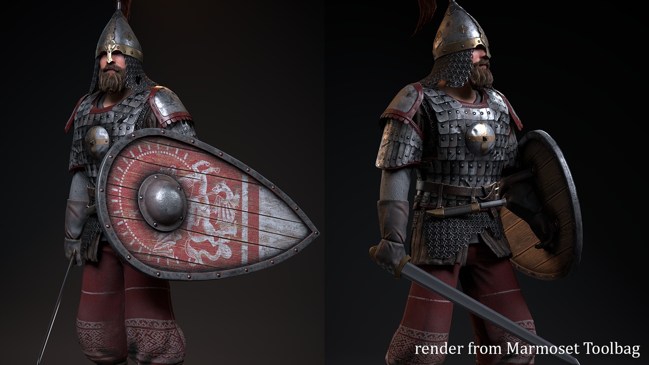 Media 1 for listing Slav (modular) - ancient medieval warrior