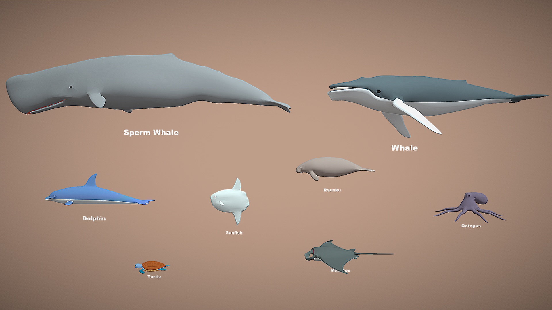 Media 1 for listing Animals Pack - Sea Animals Vol.02