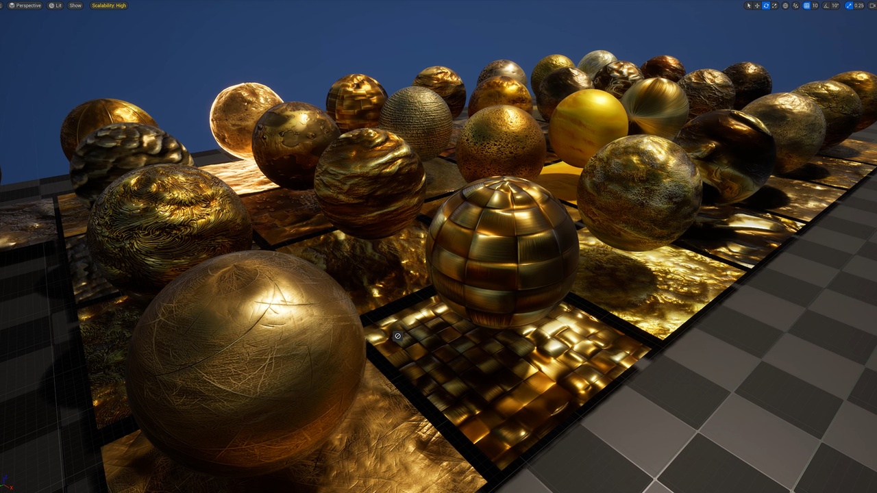 Media 1 for listing Gold Metal Material.  Copper. PBR. Seamless