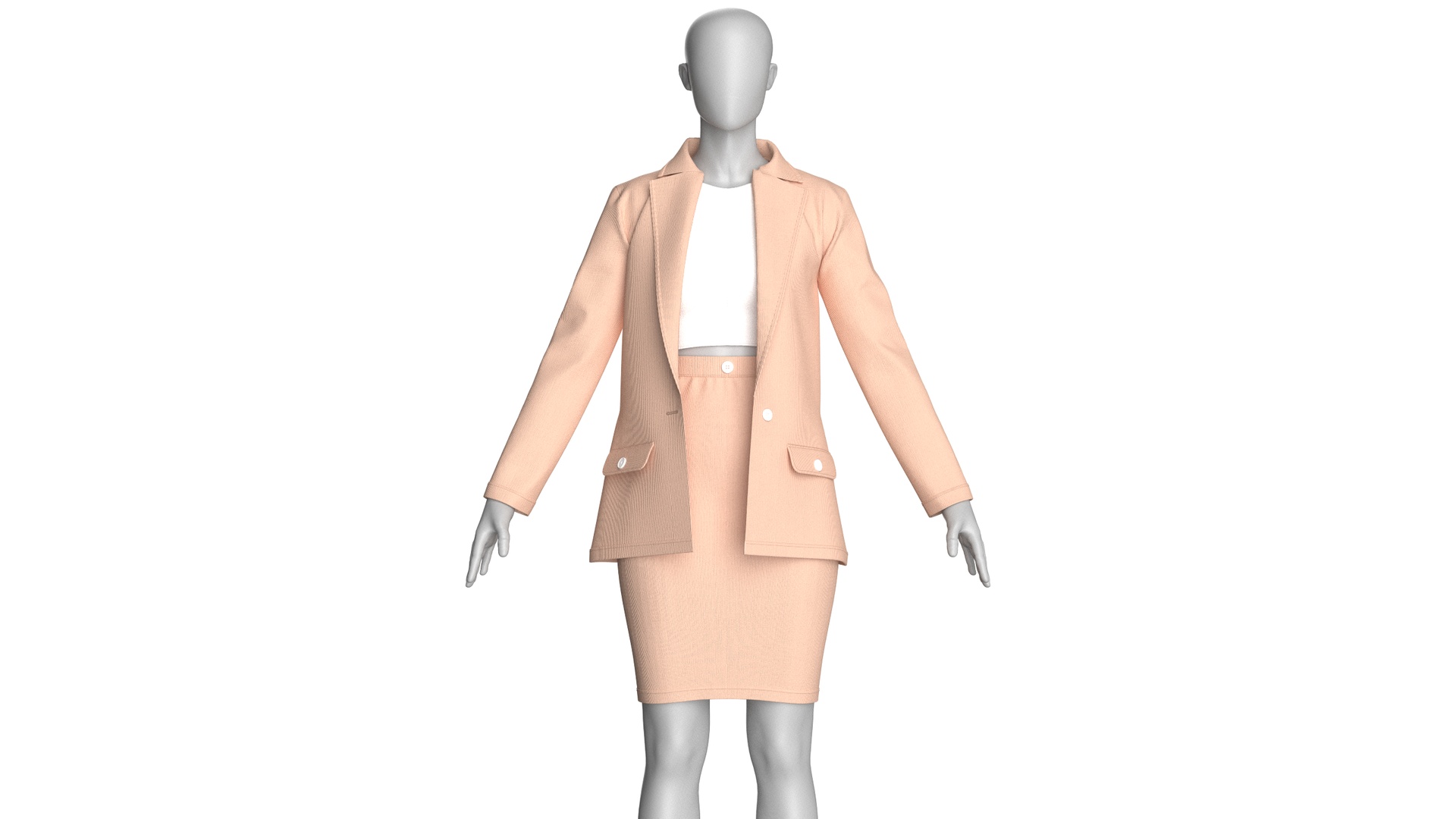 Media 1 for listing Girls Corporate Code And Skirt Outfit | High Poly