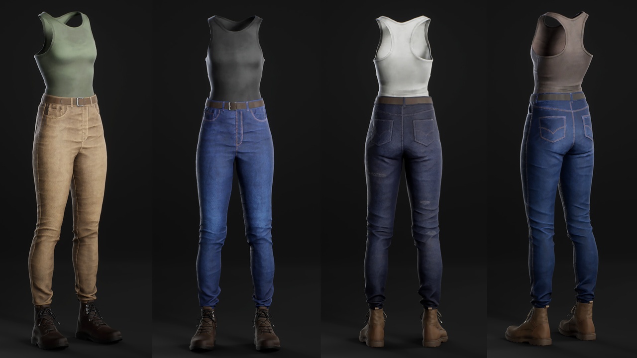 Media 1 for listing Female Outfit Tank Top - Metahuman