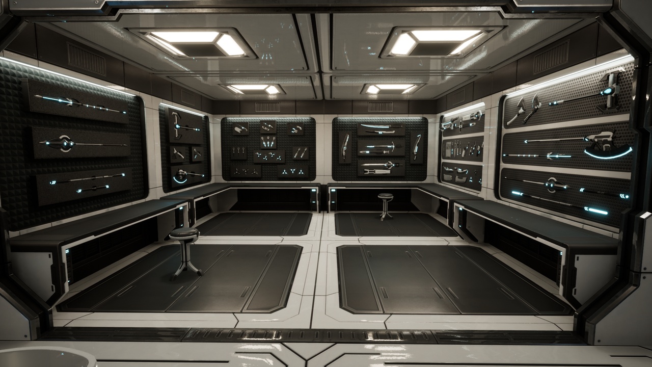 Media 1 for listing Sci-Fi Melee Weapons Room