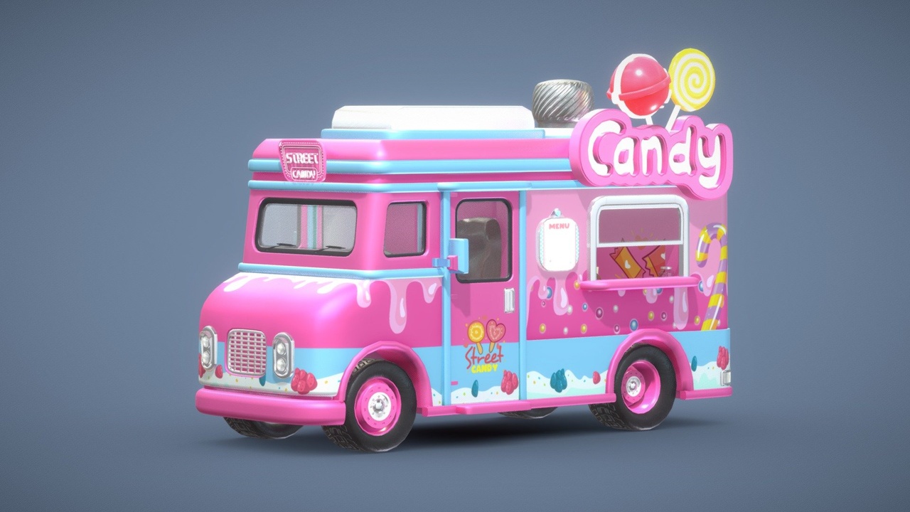 Media 1 for listing Candy Truck for Ar, Vr and Games