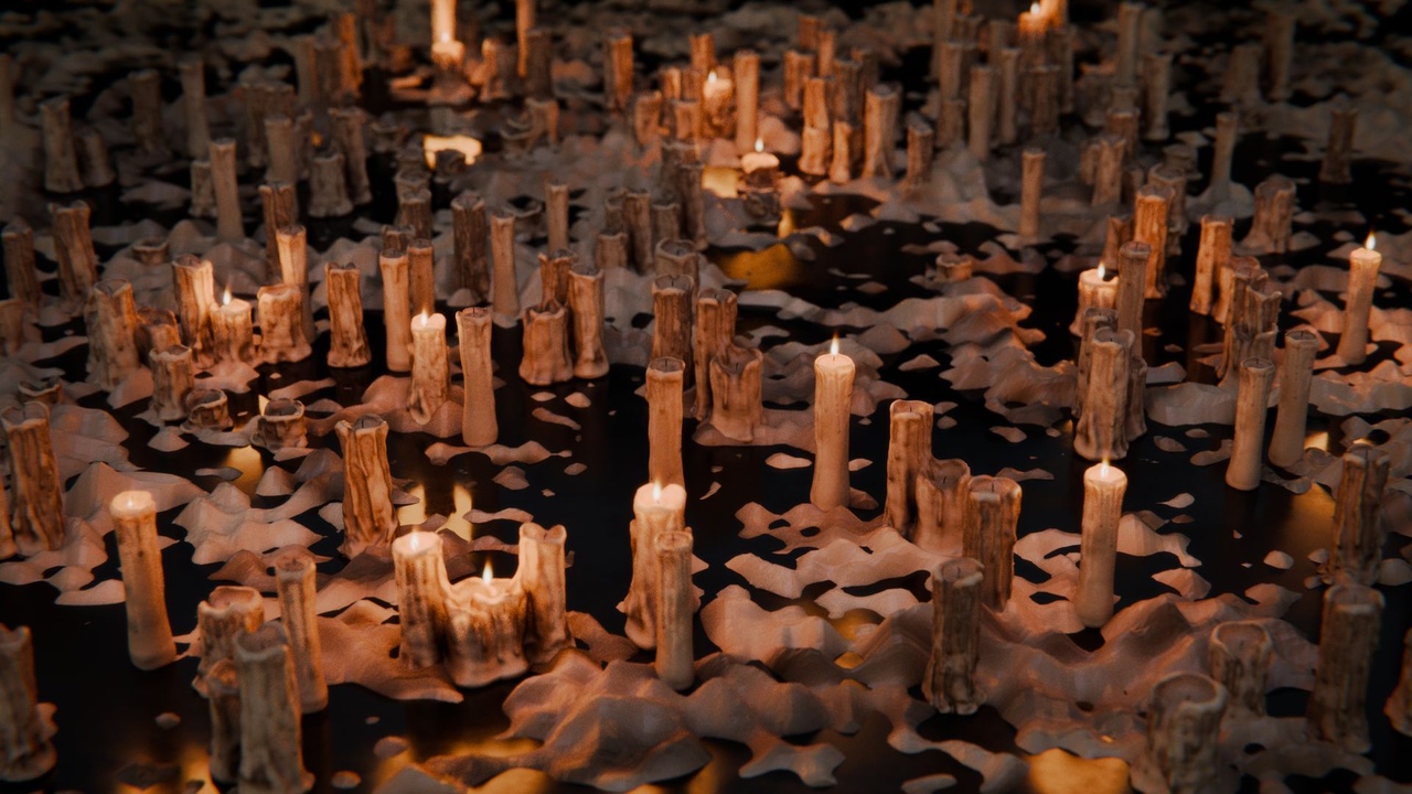 Media 1 for listing Dirty Candles w/flame & smoke texture