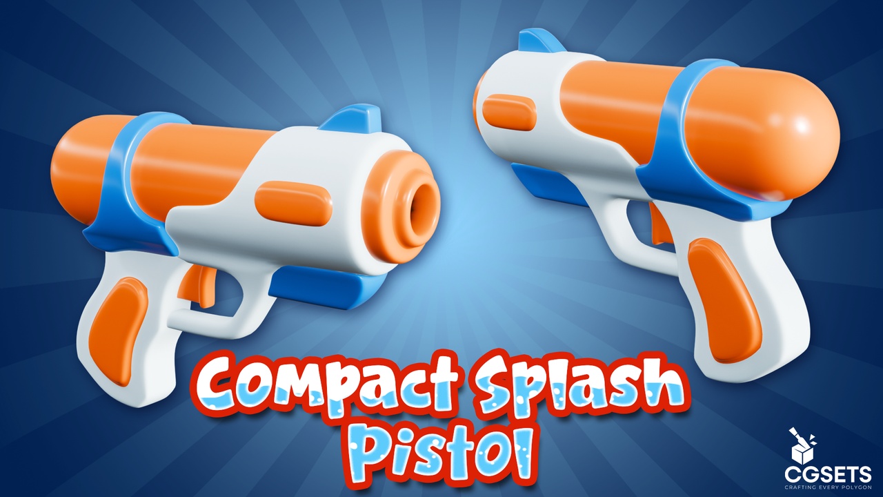Media 1 for listing Compact Splash Pistol | Stylized Water Gun