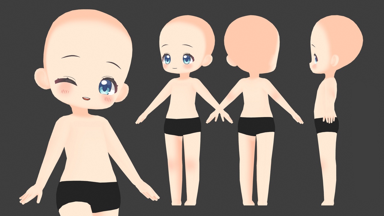 Media 1 for listing Anime Chibi Base Mesh
