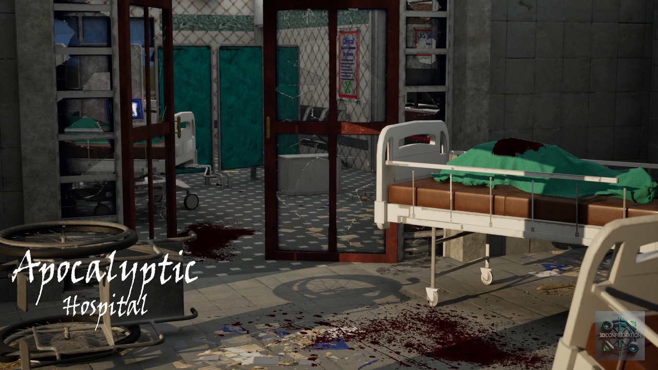 Media 1 for listing Post-Apocalyptic Hospital-Modular Ruined Hospital Environment (UE5)