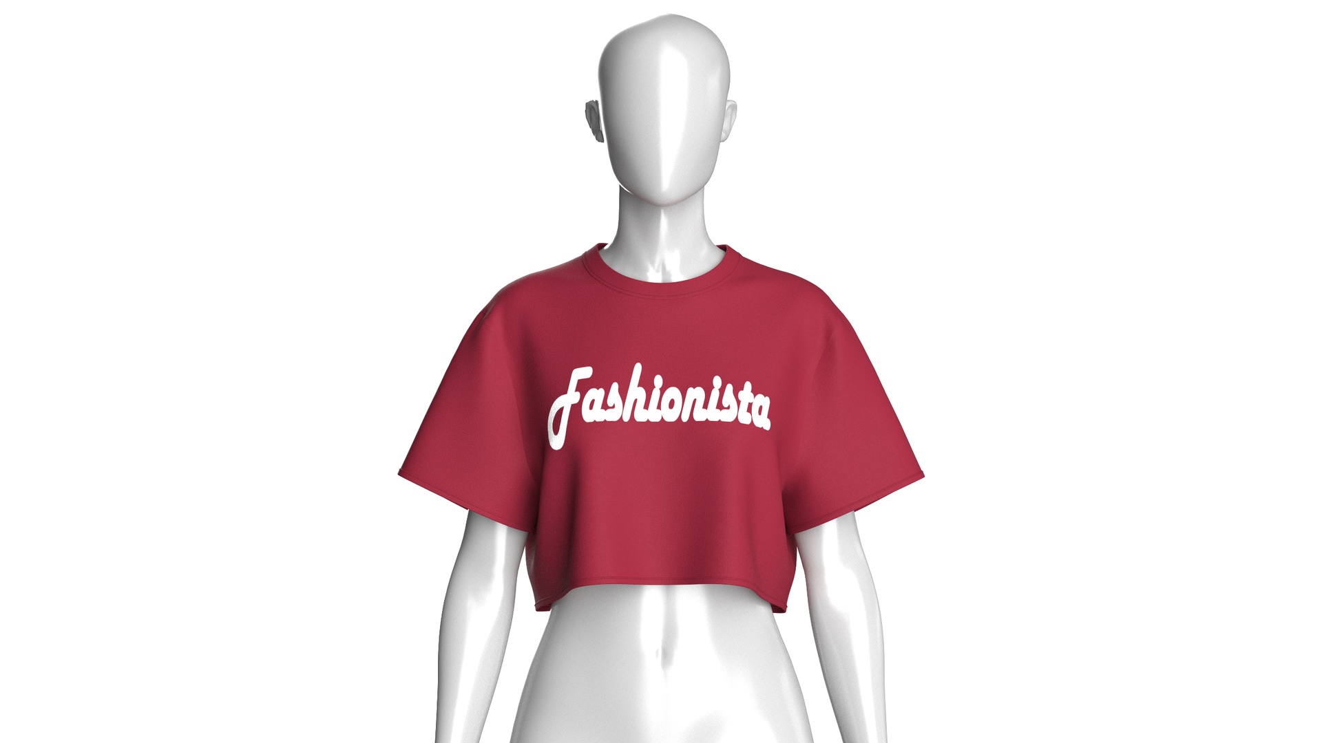 Media 1 for listing Girls Letter Printed Crop Tee | High Poly