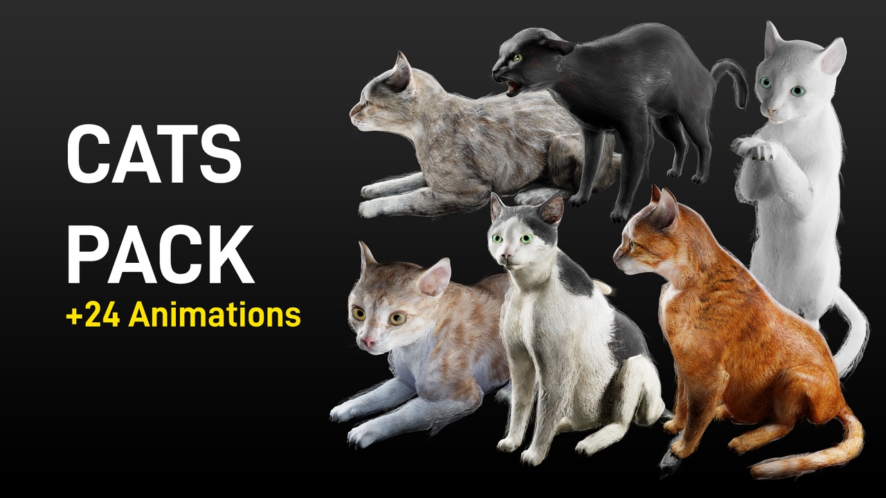 Media 1 for listing 8 Cats Pack + Animations