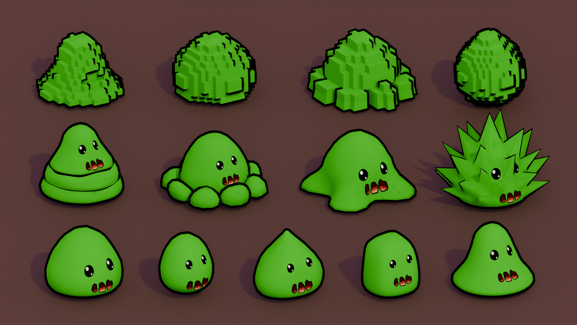 Animated Slimes pack | Fab