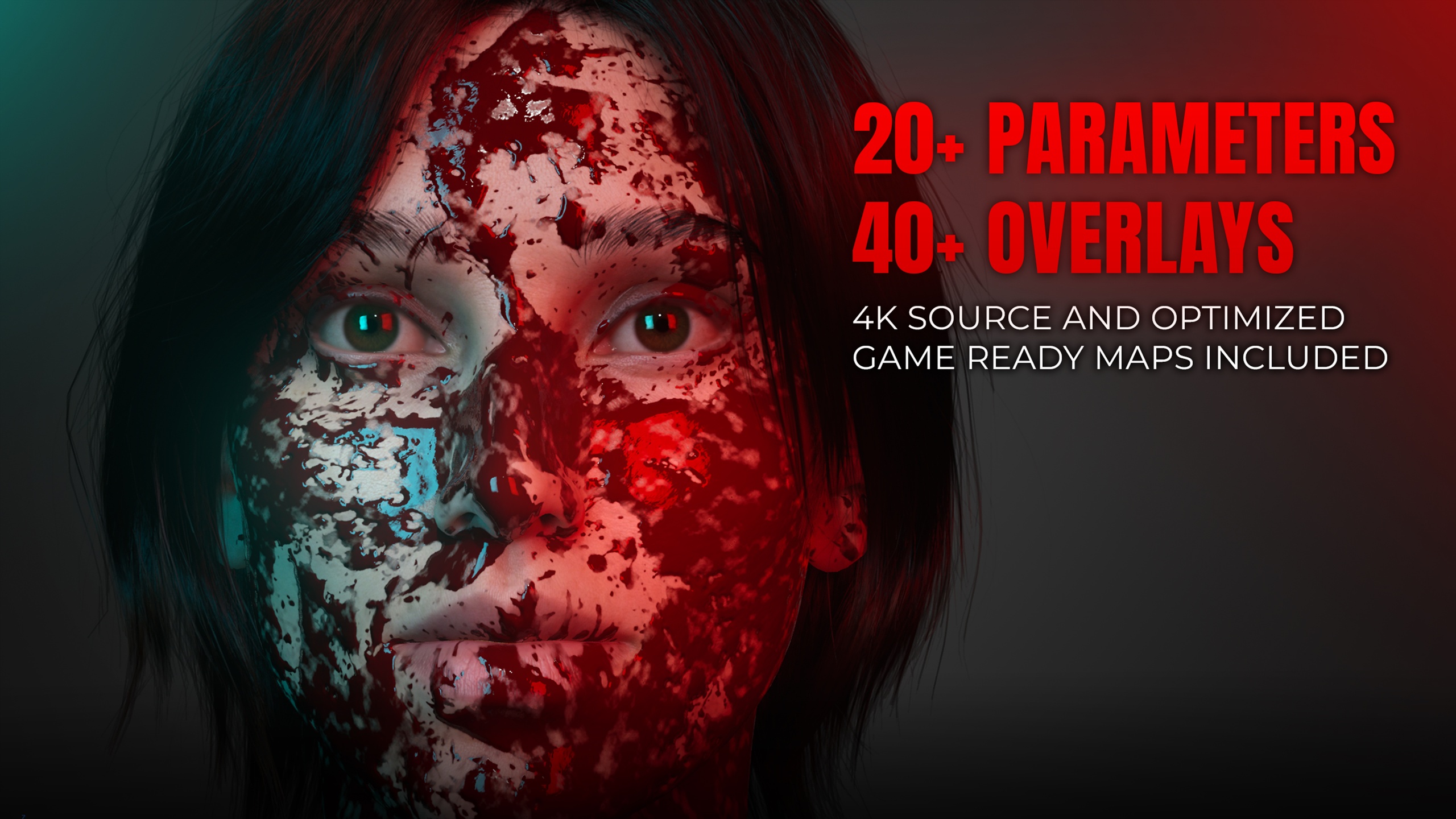 Media 1 for listing Metahuman Blood Overlays VOL 1: Splatters