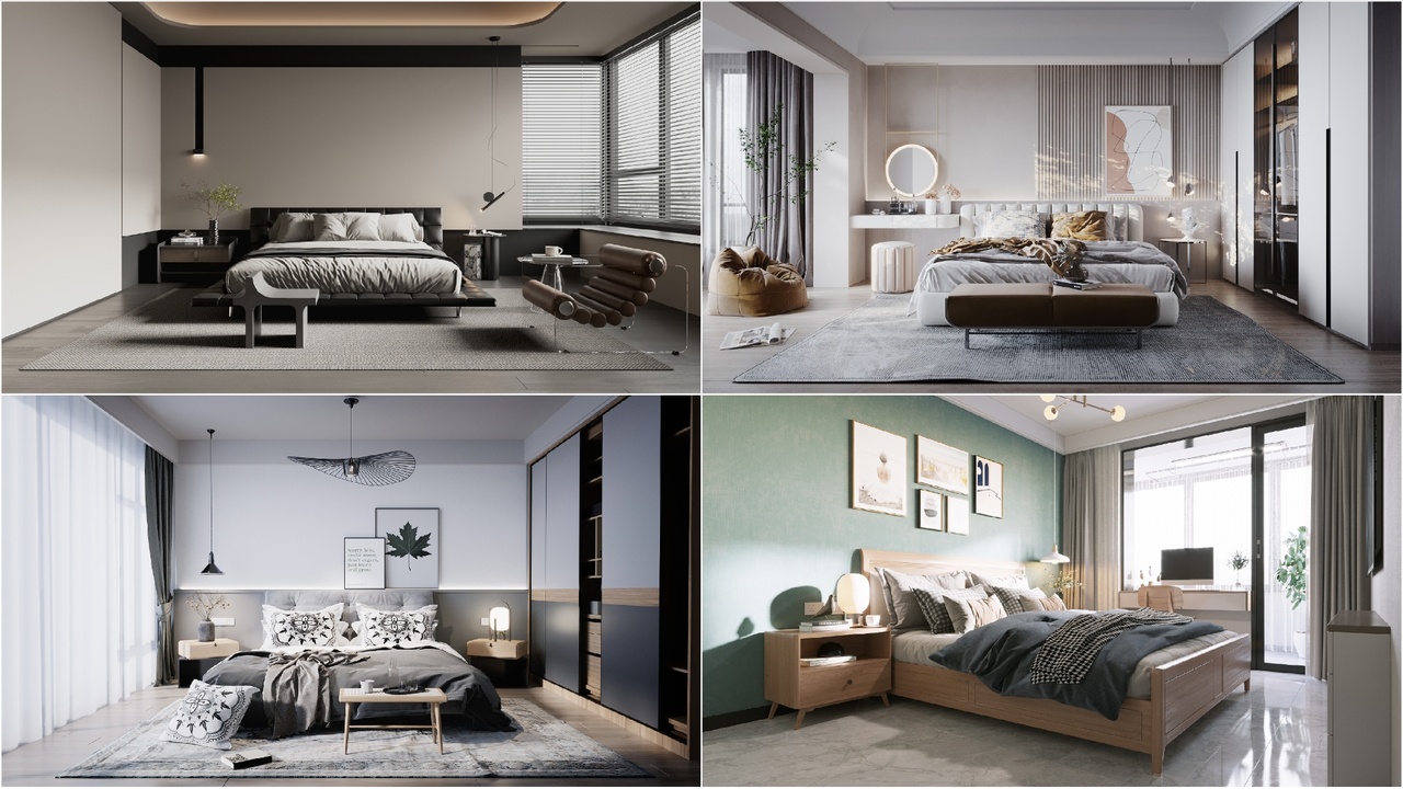 File multimediali per l'articolo Bedroom Collection 03 - 4 Scenes: 1