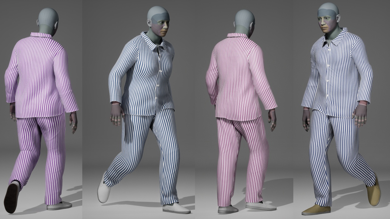 Media 1 for listing Hospital Patient Outfit Separates - Metahuman Clothes Parametric Outfit PBR