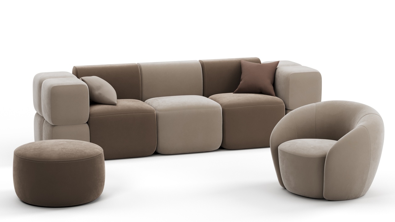 Media 1 for listing SoftContours Modern Furniture Set