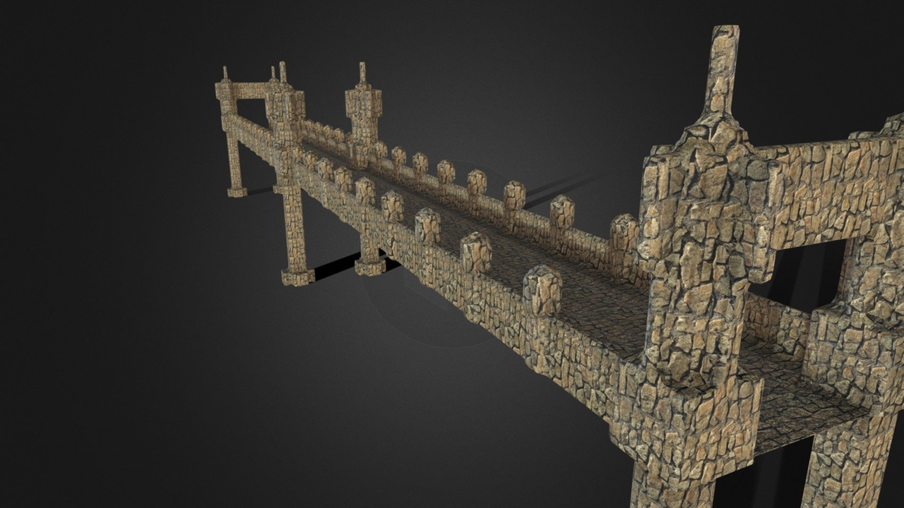 Media 1 for listing Long Yellow Stone Bridge - (31k triangles)