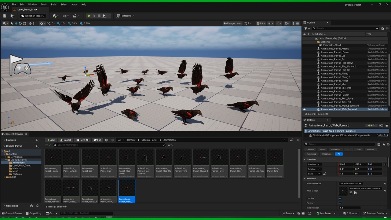 Media 1 for listing Pesquet's Dracula Parrot Bird