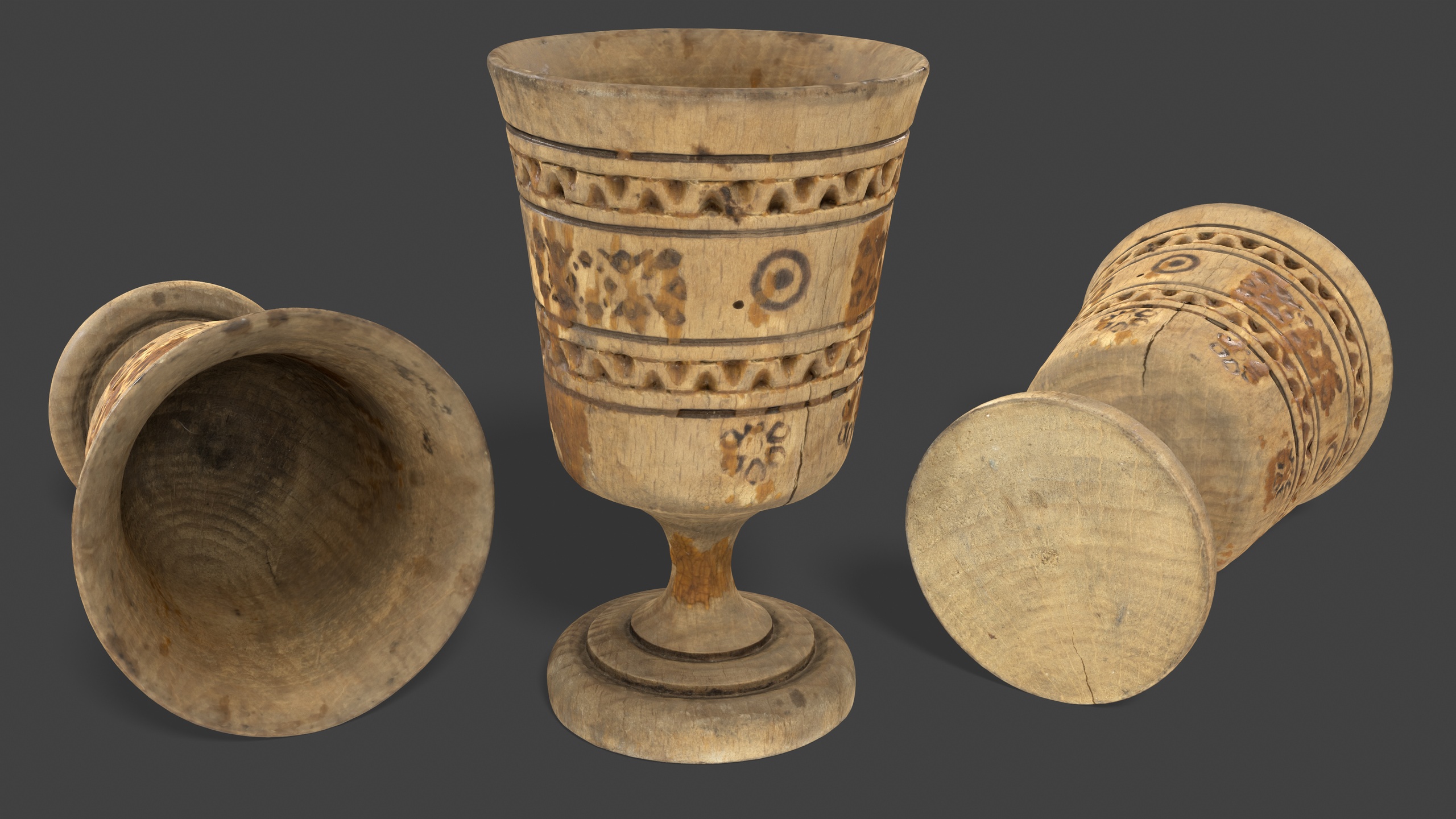 Media 1 for listing Antique Wooden Goblet
