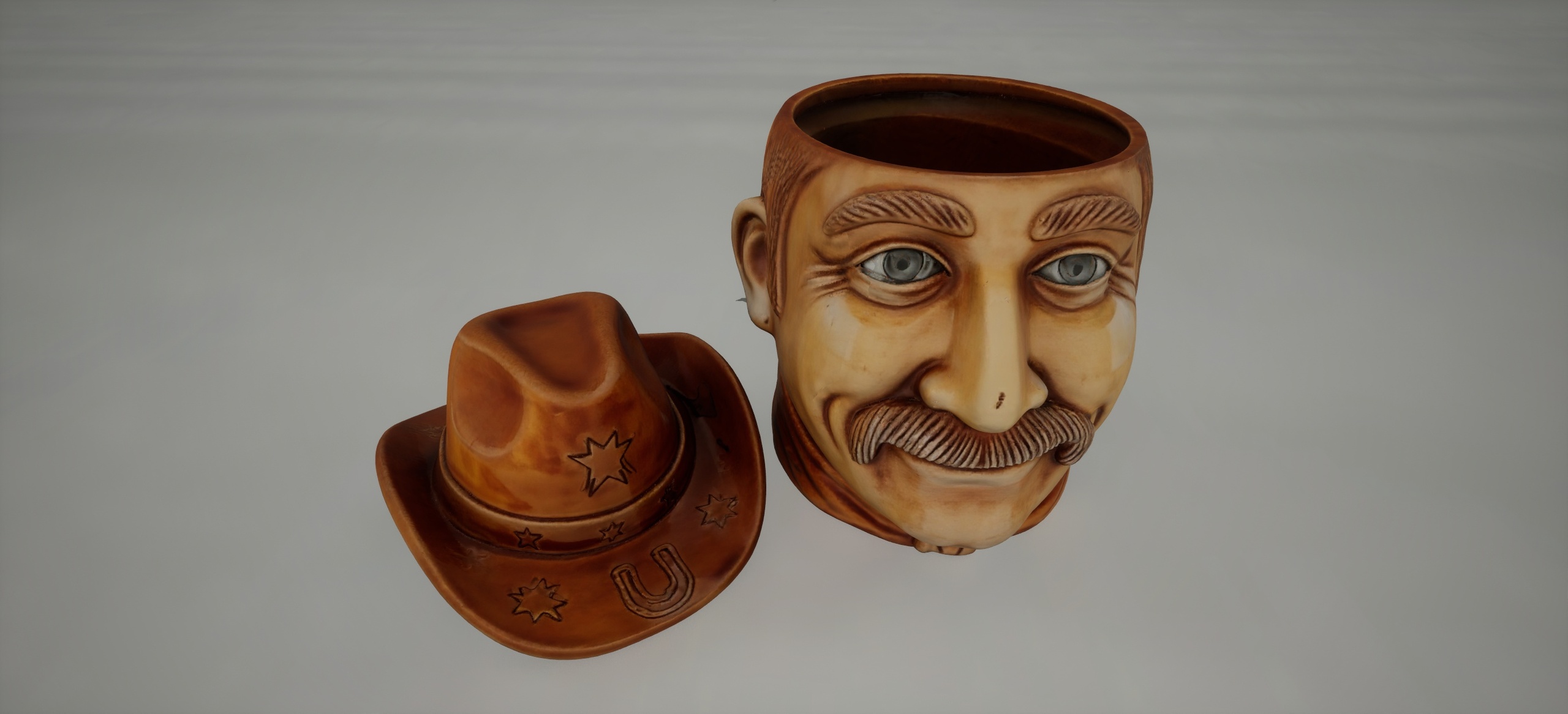 Media 1 for listing Cowboy Head Cookie Jar - Prop