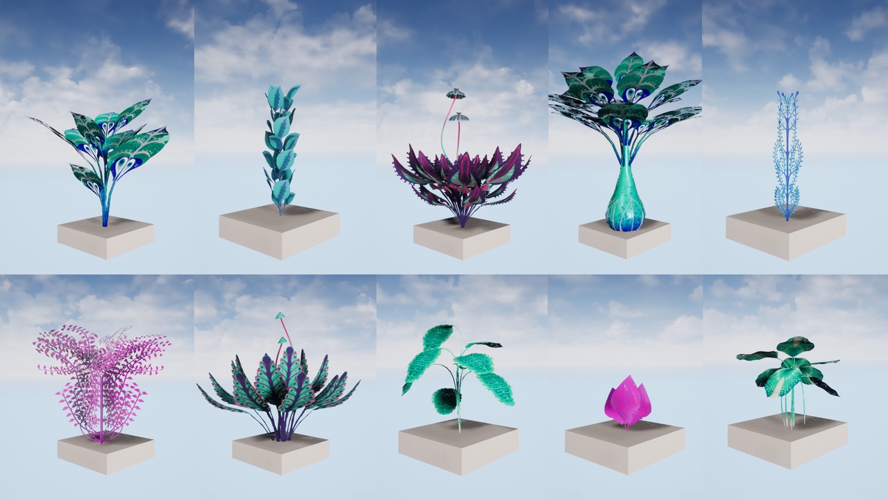 Media 1 for listing Stylized Alien Plants Pack