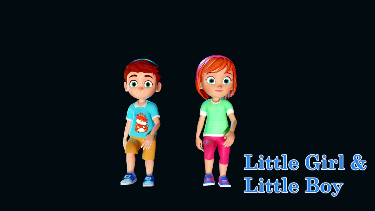 Media 1 for listing Little Boy and Little Girl Animated Pack