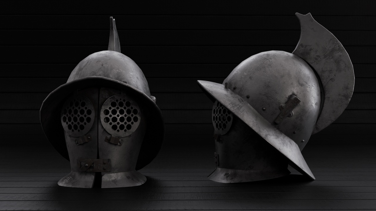 Media 1 for listing Medieval Metal Helmet with Visor