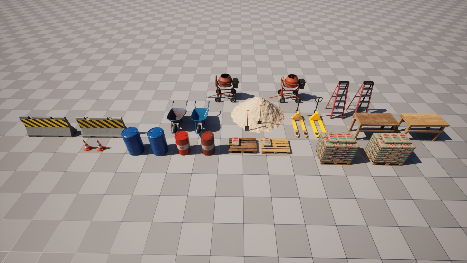 Construction Site Props Pack | Fab
