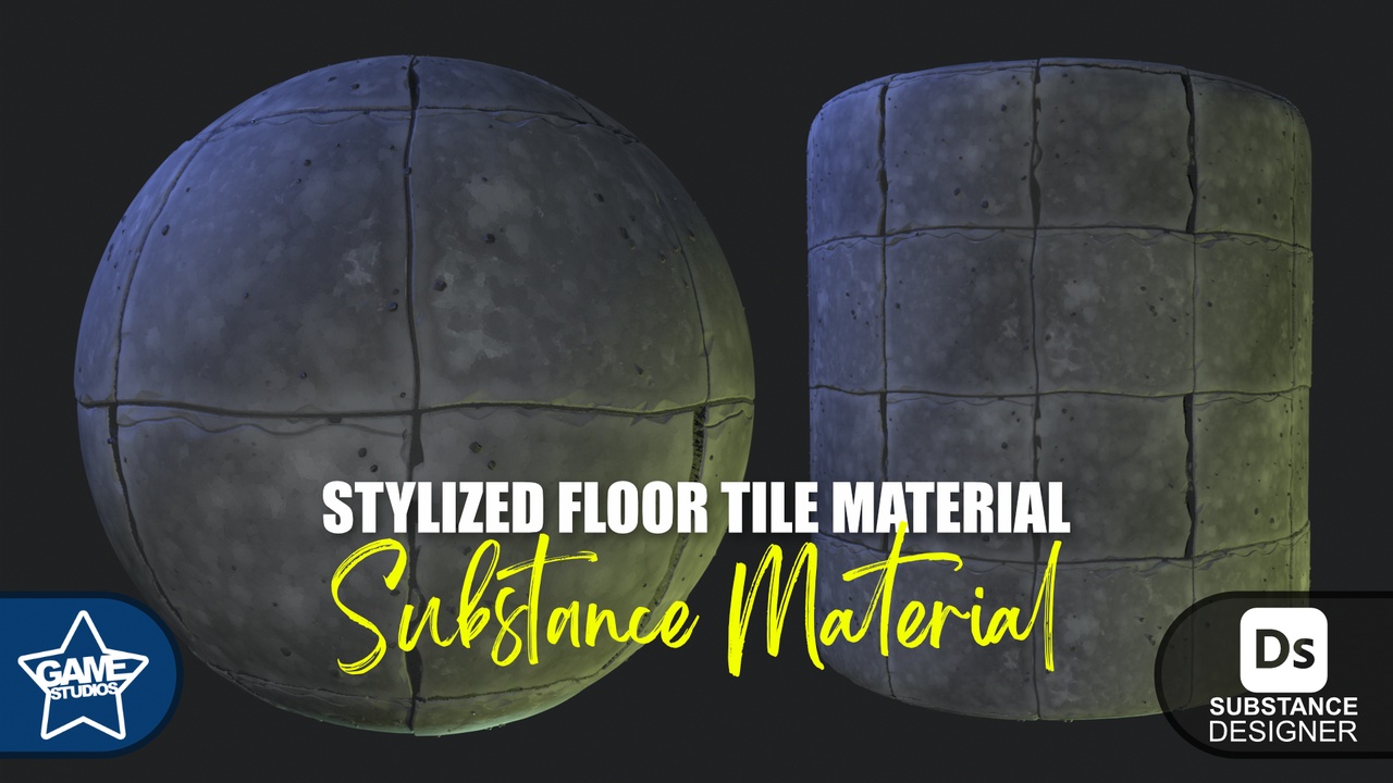 Media 1 for listing Stylized Floor Tiles Material 07