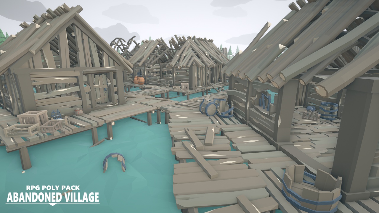 Media 1 for listing RPG Poly Pack - Abandoned Village