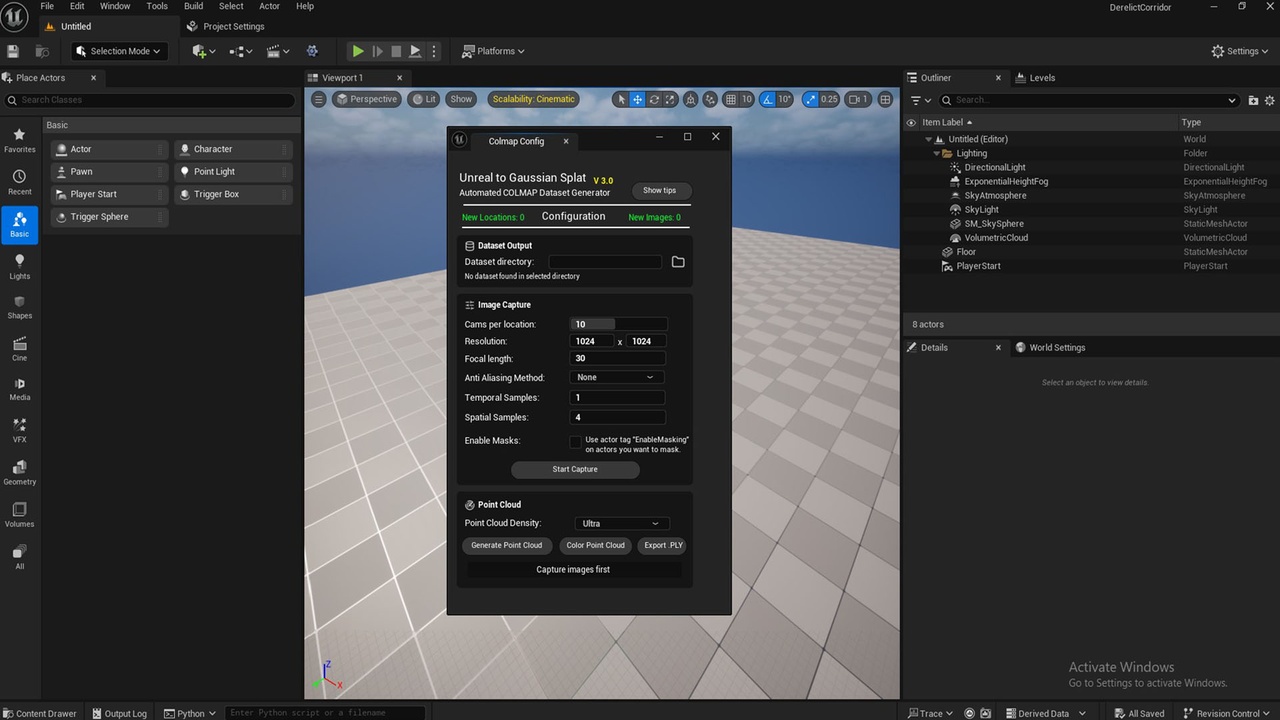 Media 1 for listing Unreal to Gaussian Splat - Automated COLMAP Dataset Generator