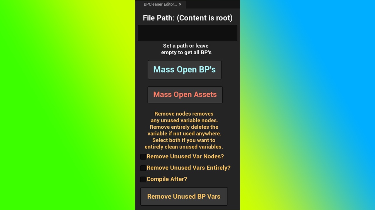 Media 1 for listing Blueprint Variable Cleaner