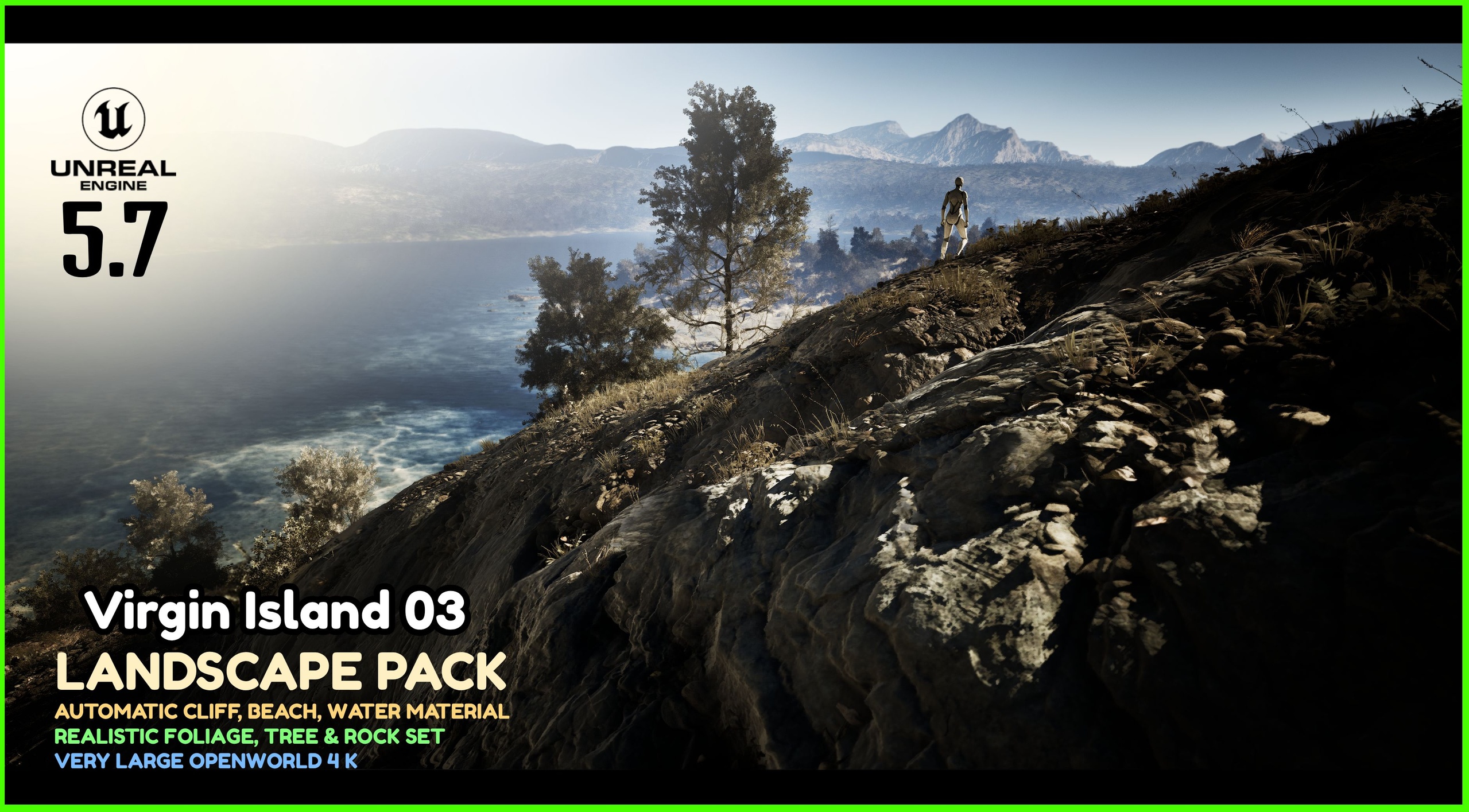 Media 1 for listing VIRGIN ISLAND 03 open world pack 4K, realistic mediteranean landscape UE5_7