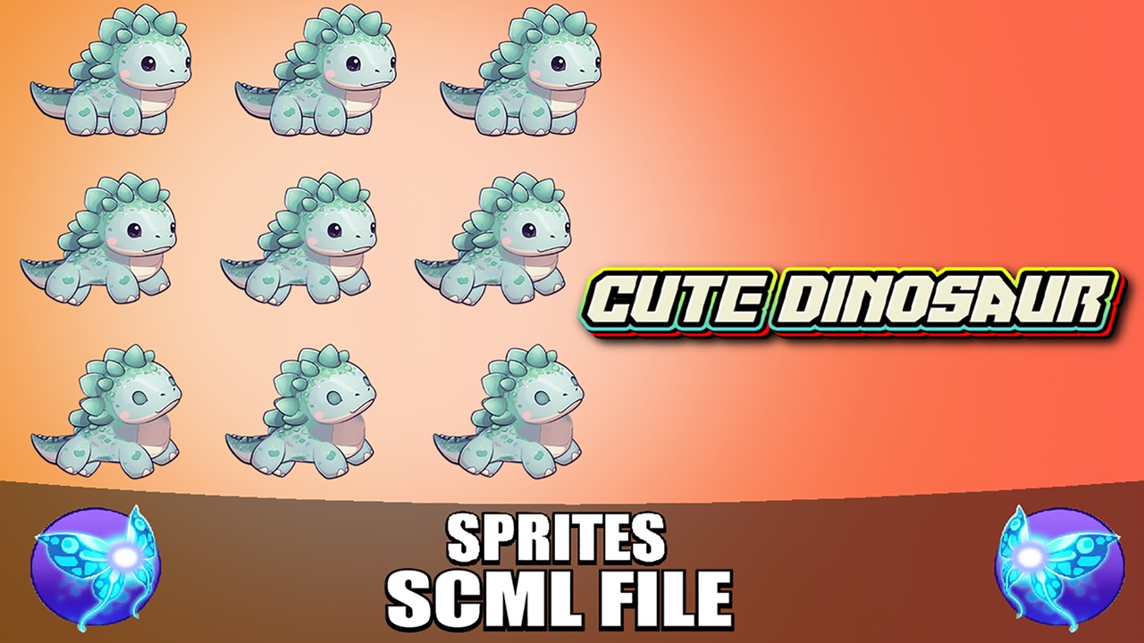 Media 1 for listing Cute Dinosaur - 2D Animated Character (Spriter)