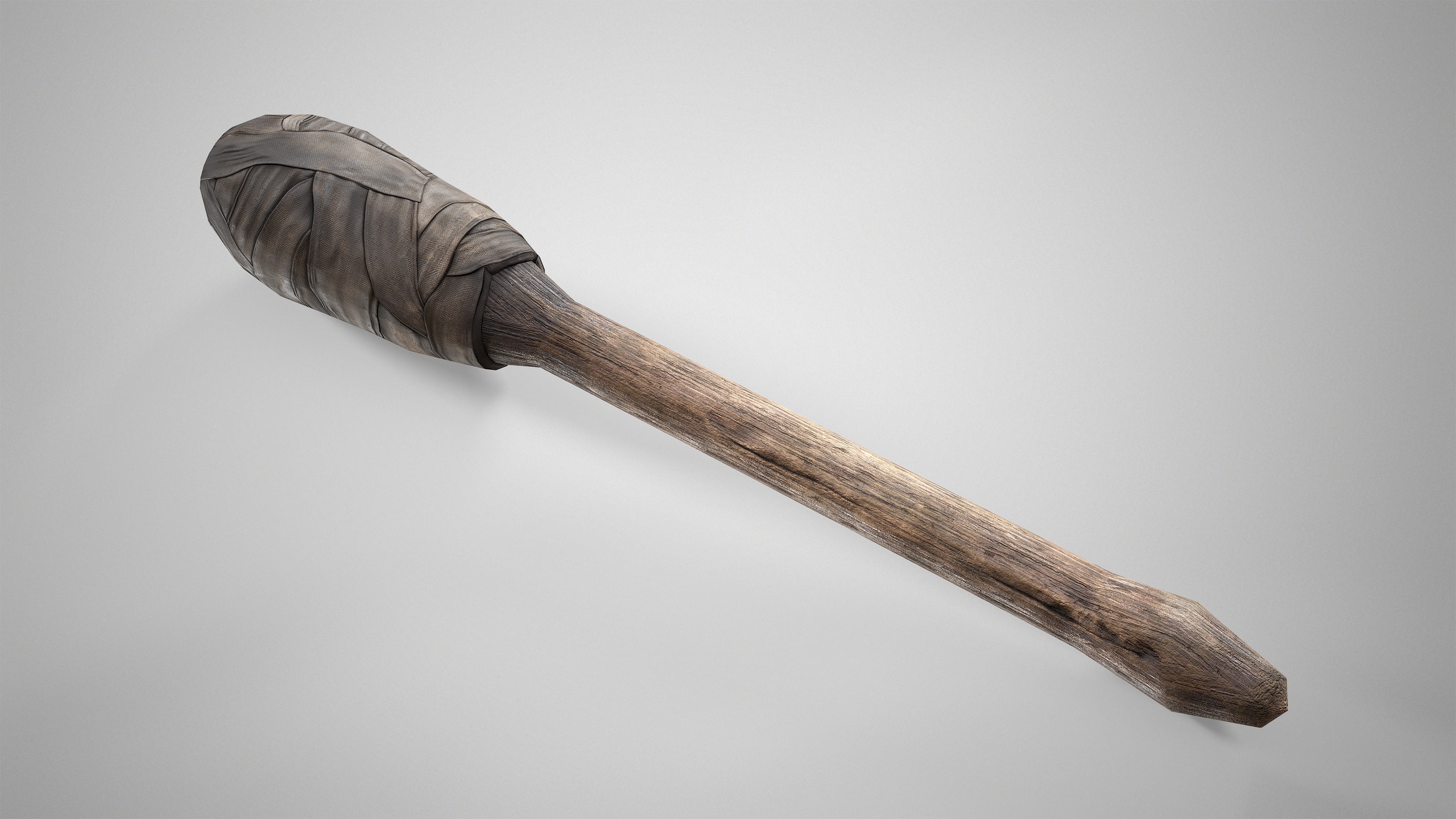 Media 1 for listing Medieval Wooden Torch - Handheld Crude Lighting Torch AAA Gameready