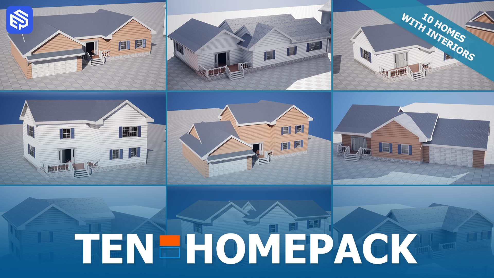 Modular Homes Pack (Single-story & Double Story) | Fab