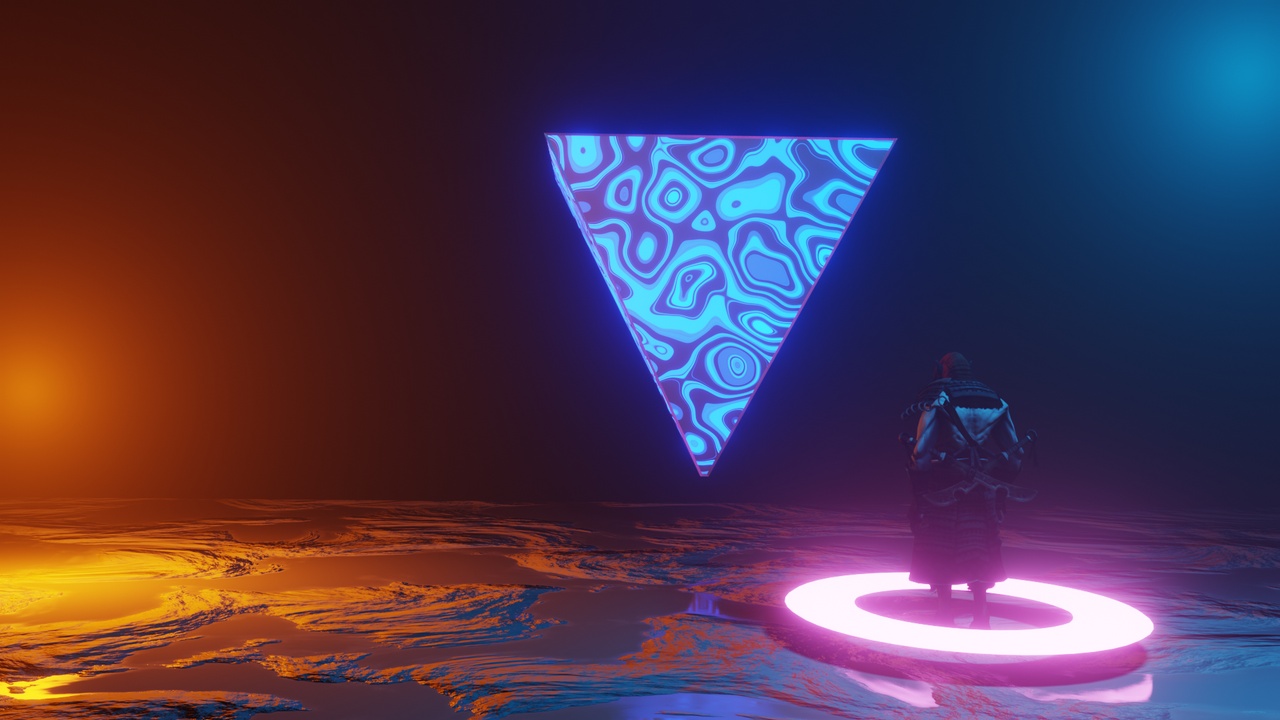 Media 1 for listing Sci Fi Neon Triangle Environment