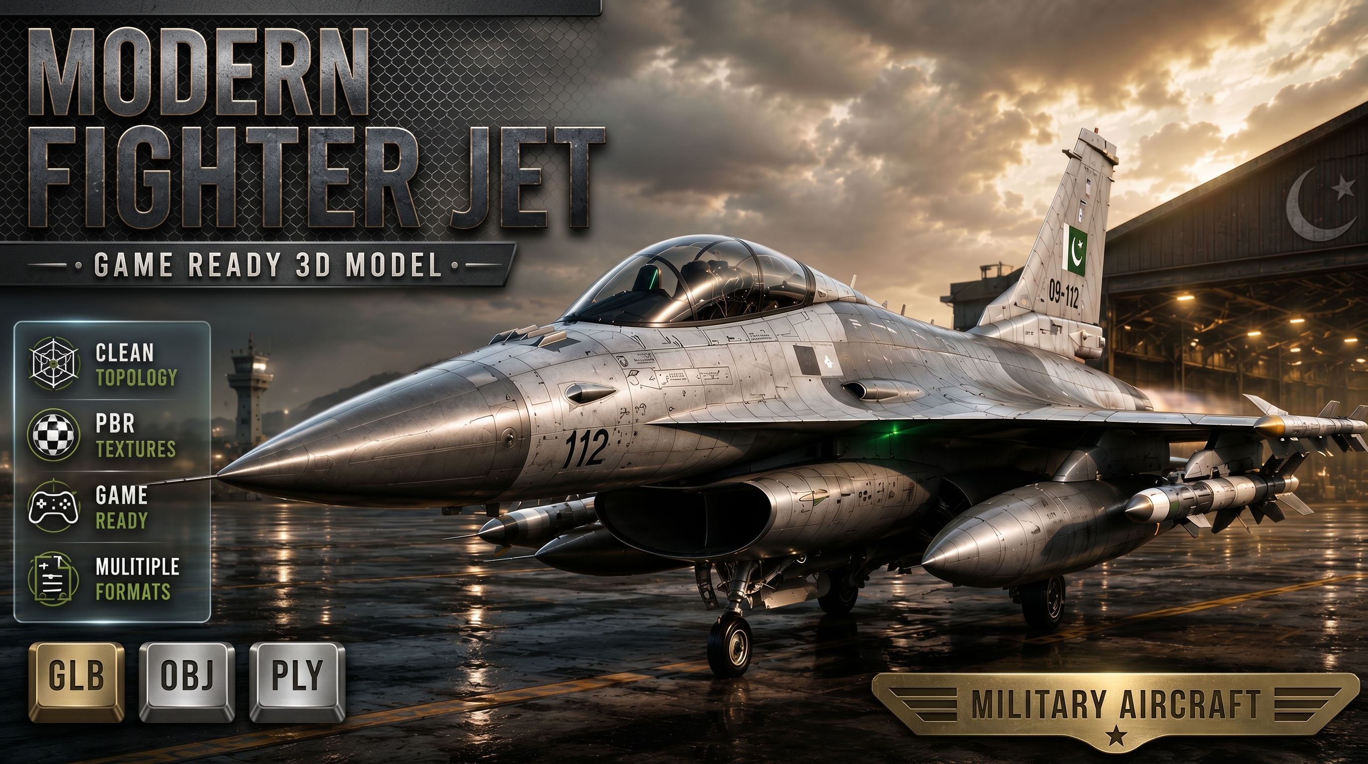 Modern Fighter Jet – Game Ready Military Aircraft | Fab