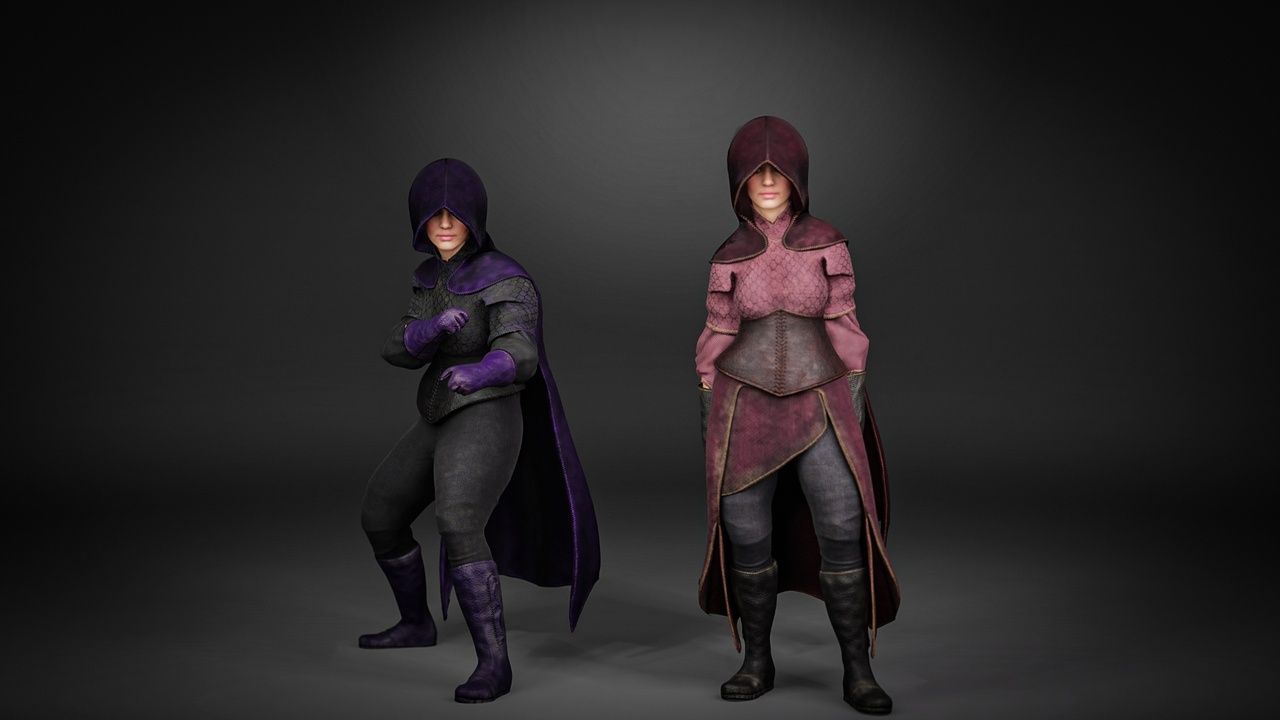 Media 1 for listing Female Assassin Outfit Collection | Parametric MetaHuman Clothing | Recolorable