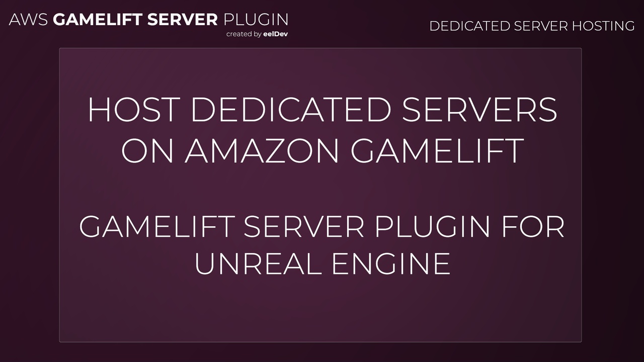 AWS GameLift Server Plugin by eelDev ์ ํ ๋ฑ๋ก์ ์ํ ๋ฏธ๋์ด 1๊ฐ