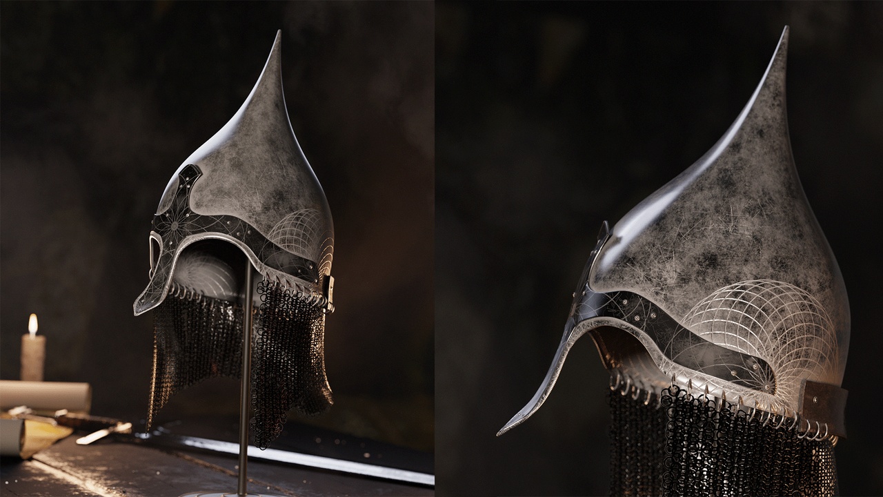 Media 1 for listing Medieval Russian Helmet. Great Textures+Render scene as bonus