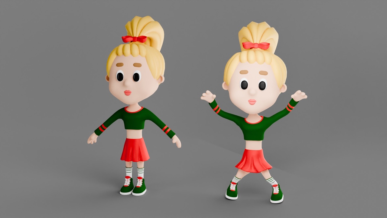 Media 1 for listing Cheerleader Girl 3D Model