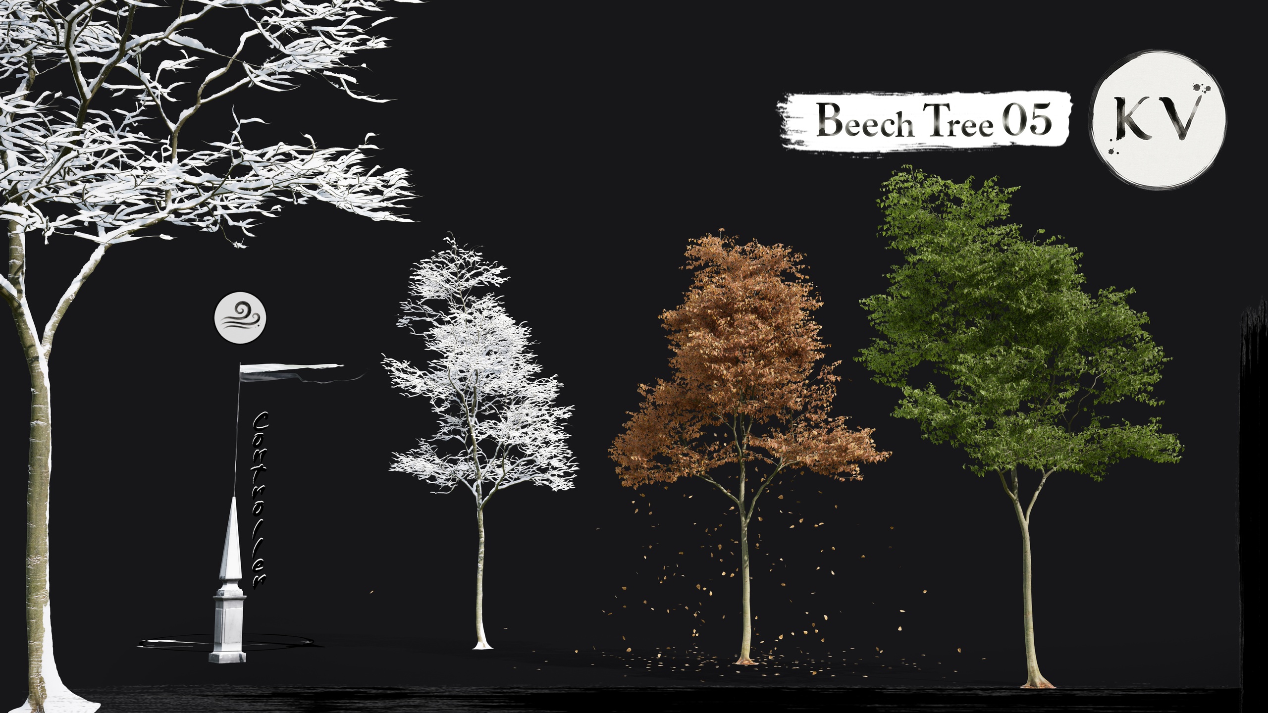 Media 1 for listing KV 🌳 Beech Tree 05 — Cinematic Animated Tree |Nanite | Wind | Seasons|