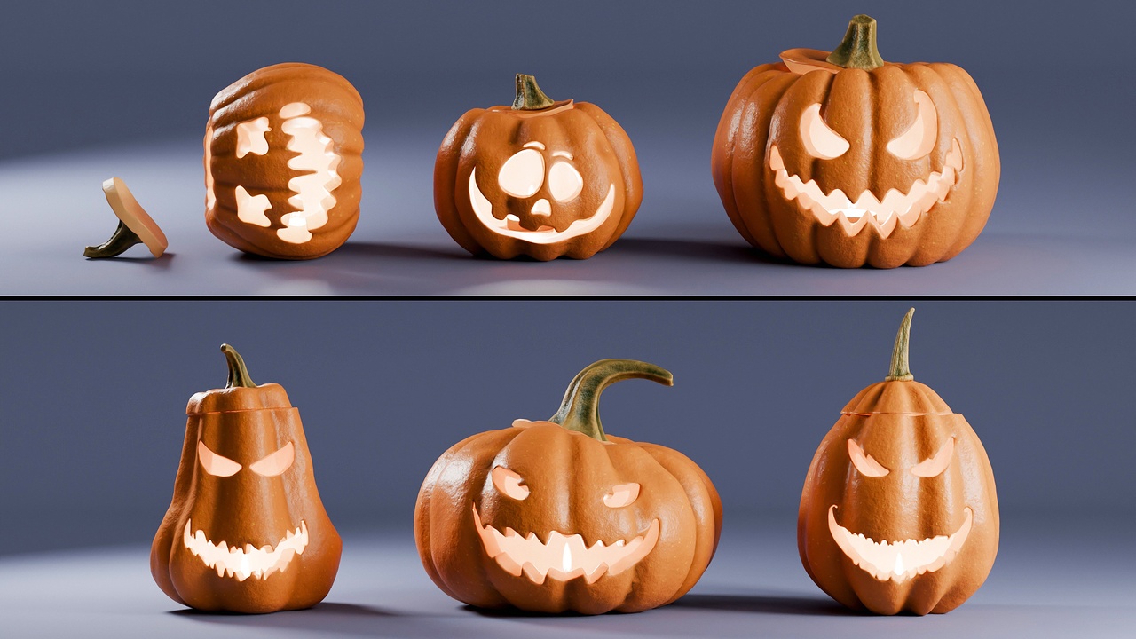 Media 1 for listing Halloween pumpkins set