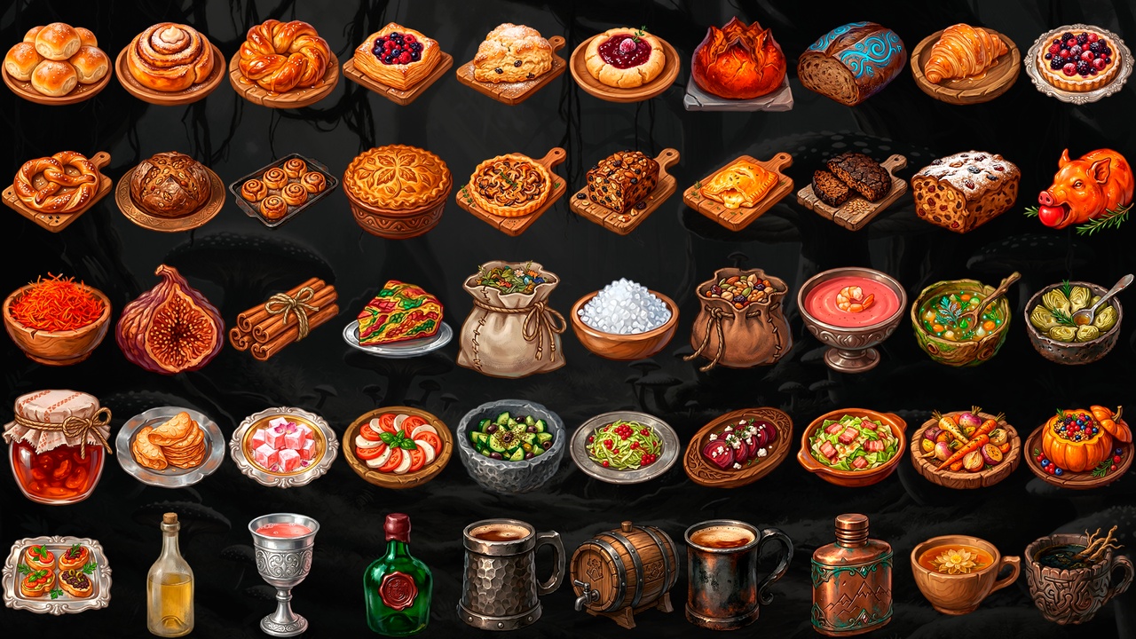 Media 1 for listing Medieval Food Icons