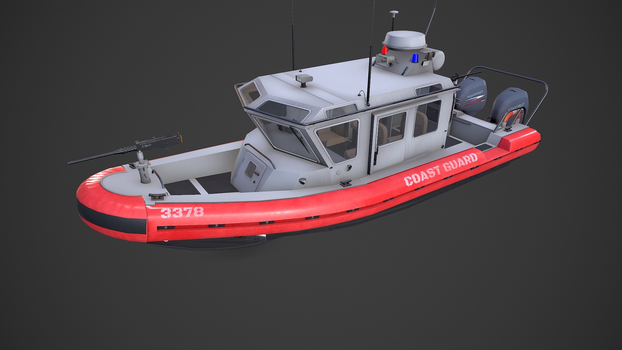 Media 1 for listing Coast Guard Patrol Boat 02 Low-poly PBR