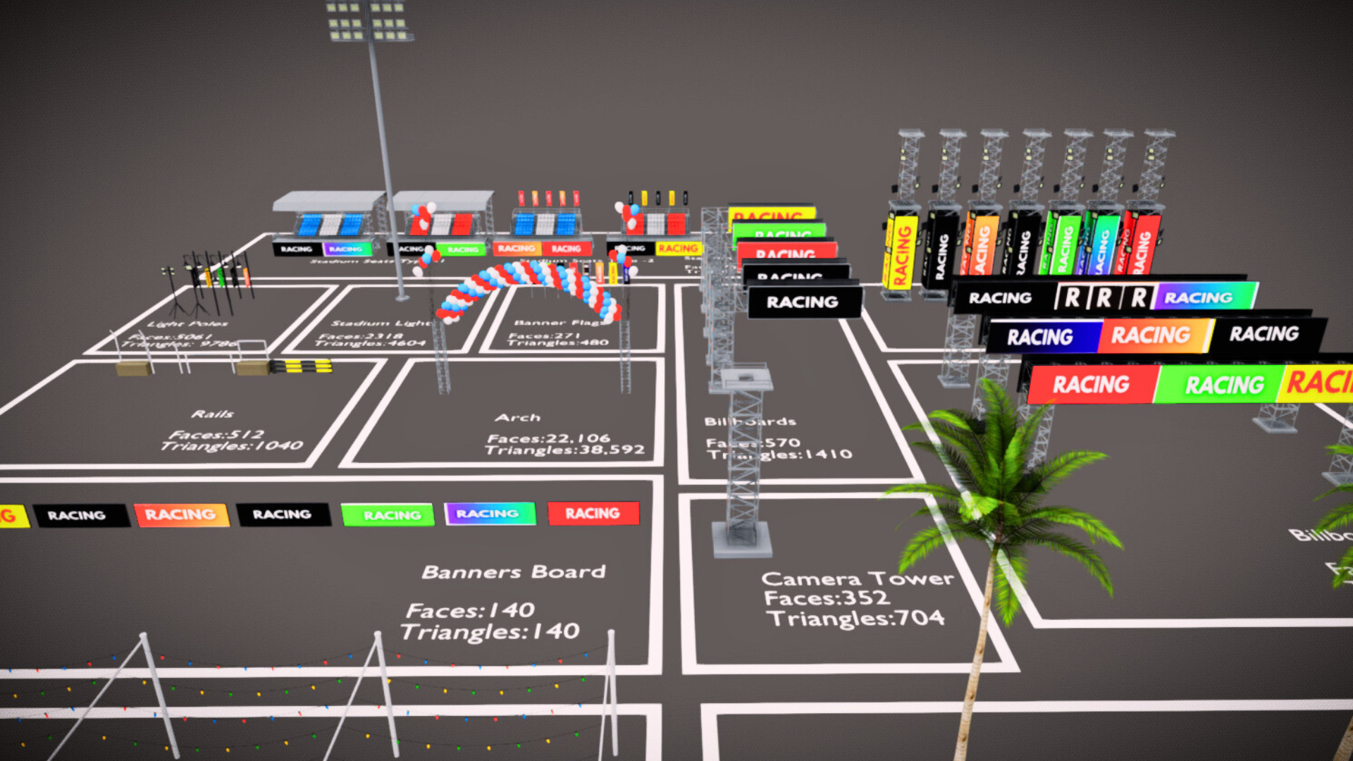 Race Track Props Collection Vol 1 | Fab